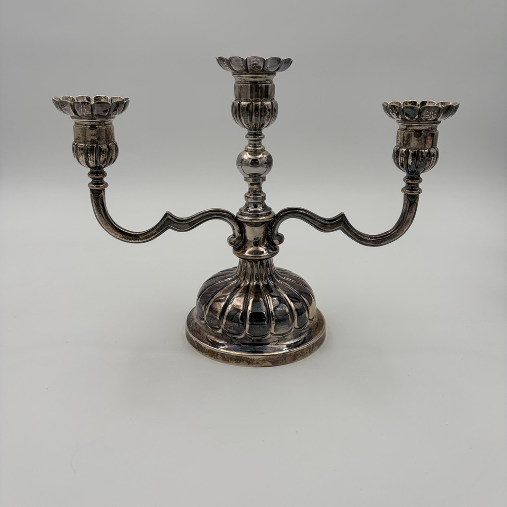 Sanborns Mexico Sterling Silver Candelabra 843 Grams Three Flame
